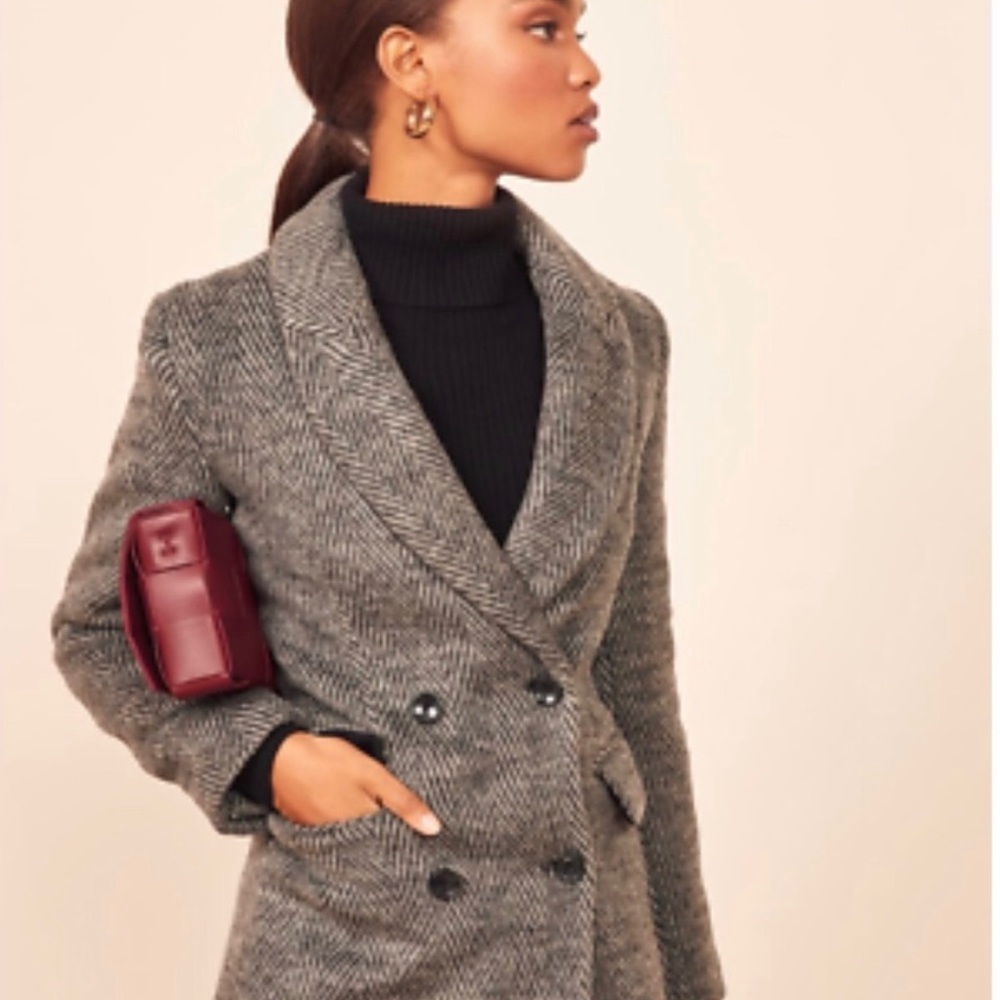 Reformation Herringbone Coat